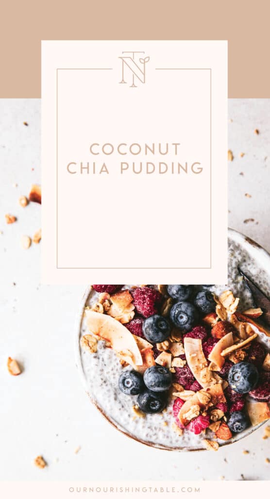 coconut chia pudding pinterest graphic