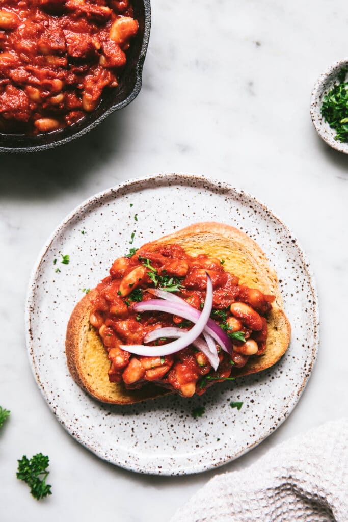 serve baked beans with sourdough toast