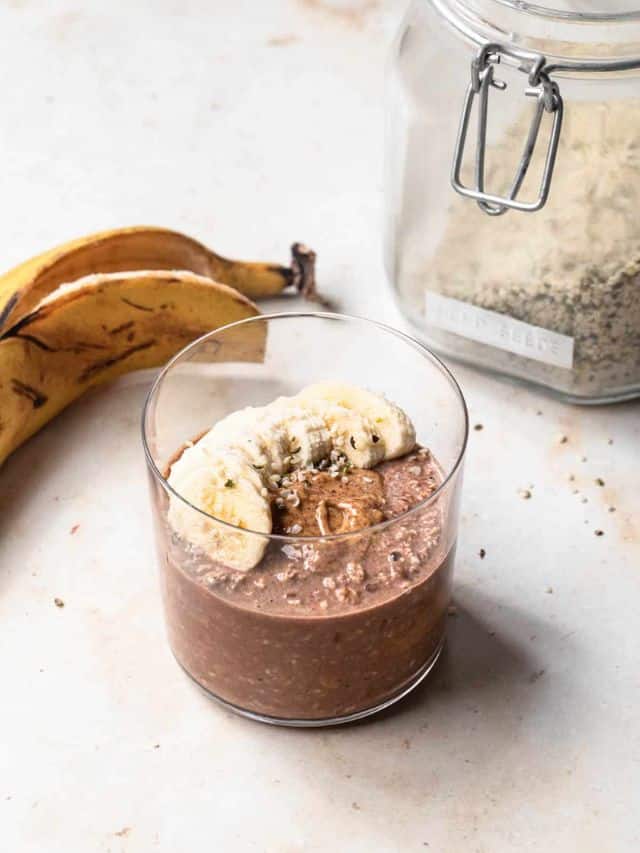 Chocolate Peanut Butter Overnight Oats - Our Nourishing Table