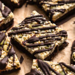 Close up photo of no bake energy bites.